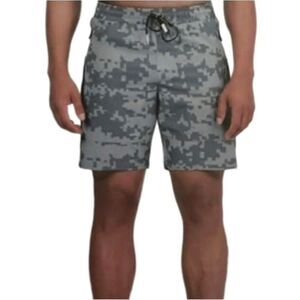 Spyder Gray Camo Lightweight Athletic Activewear Shorts - Size Large